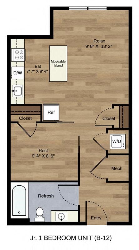 One Bedroom One Bath